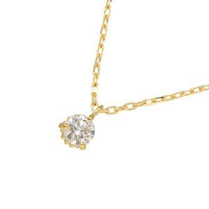 agete Diamond 0.05ct Necklace 18K YG Yellow Gold 750 90265513